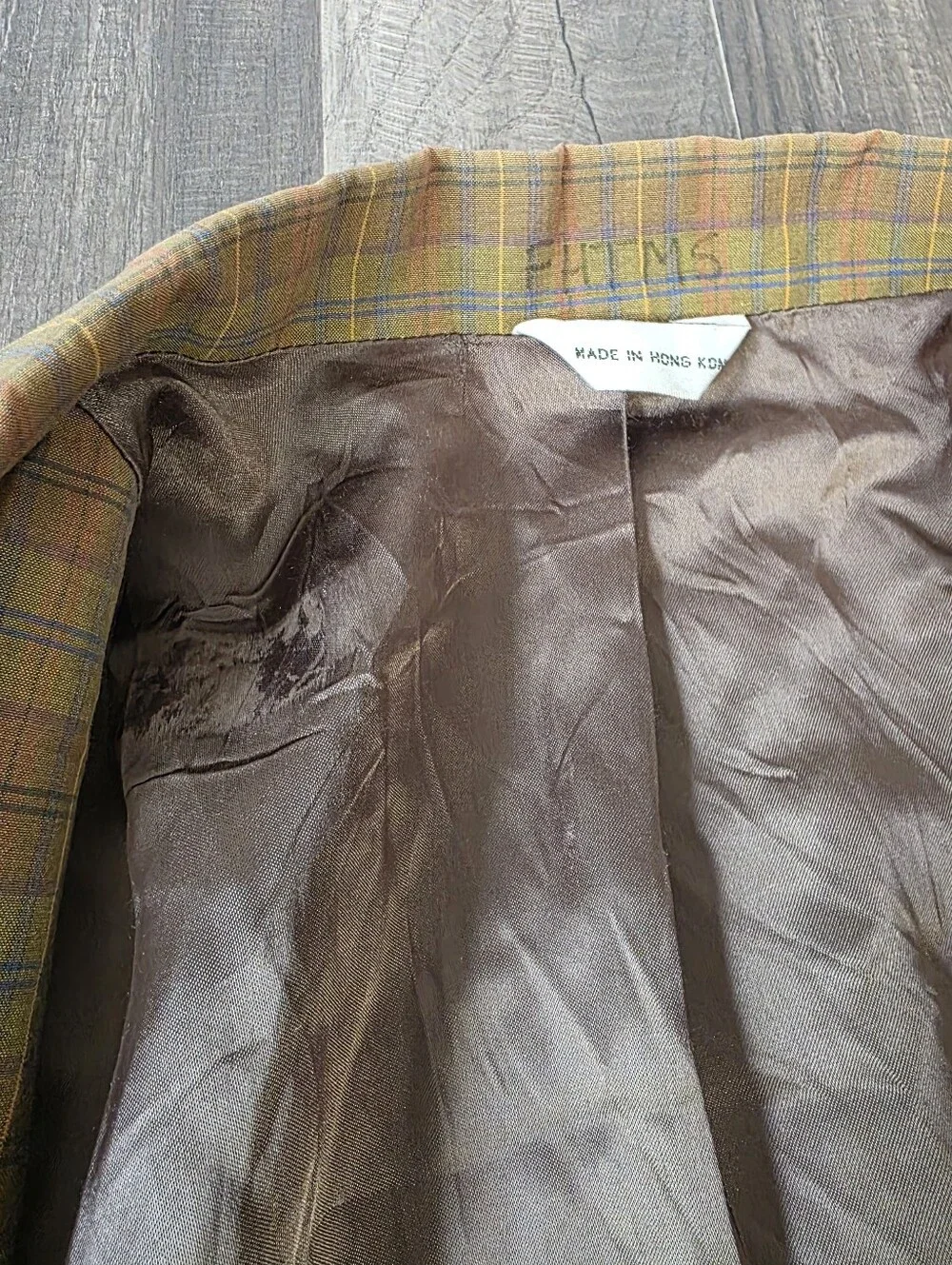 VTG 2003 Banana Republic Classic Lightweight Plaid Cotton Blazer/Sports Coat. S